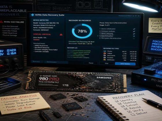 NVMe SSD Veri Kurtarma Süreci Nasıl İşler?