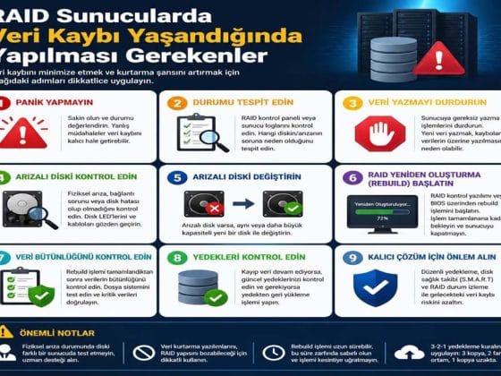 RAID Sunucularda Veri Kaybı Yaşandığında Yapılması Gerekenler