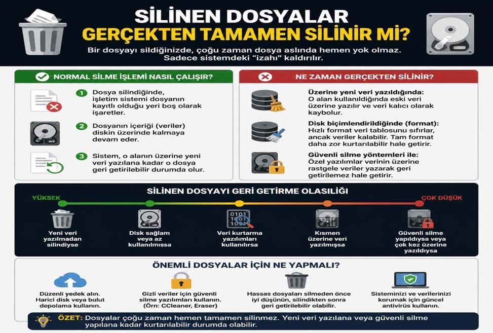 Silinen Dosyalar Gerçekten Tamamen Silinir mi